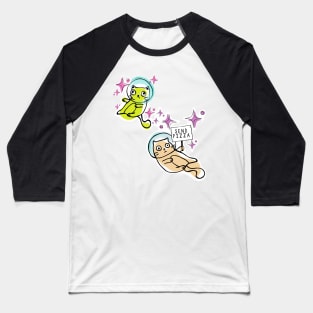 Stellar Pizza Cats in Space Baseball T-Shirt